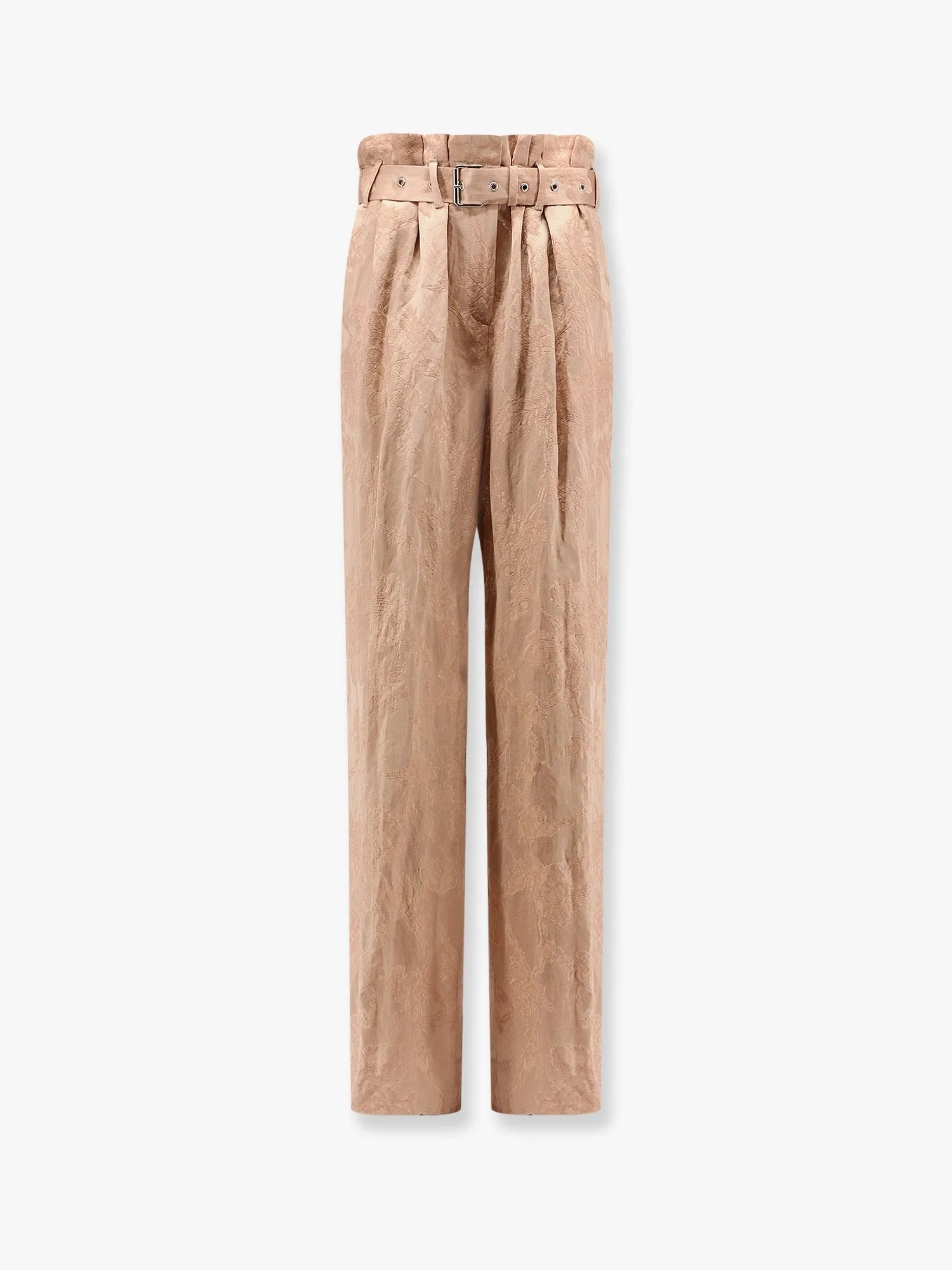 Dries Van Noten Damasked linen and viscose trouser with belt sold by Siebentaschen
