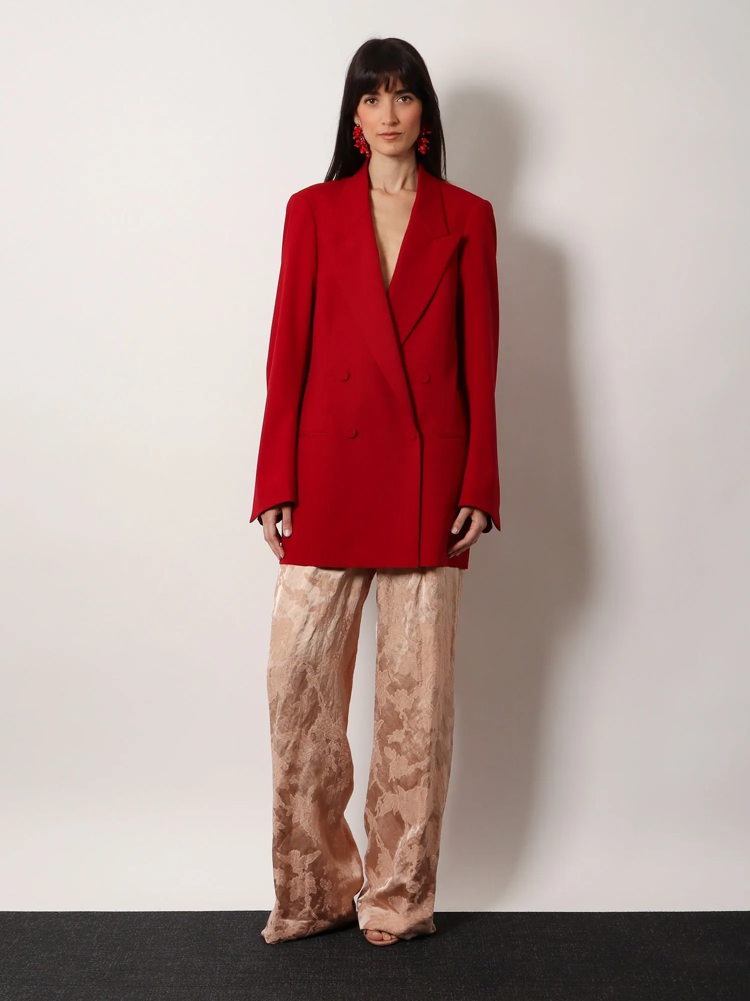 Dries Van Noten Damasked linen and viscose trouser with belt sold by Siebentaschen product image thumbnail 5