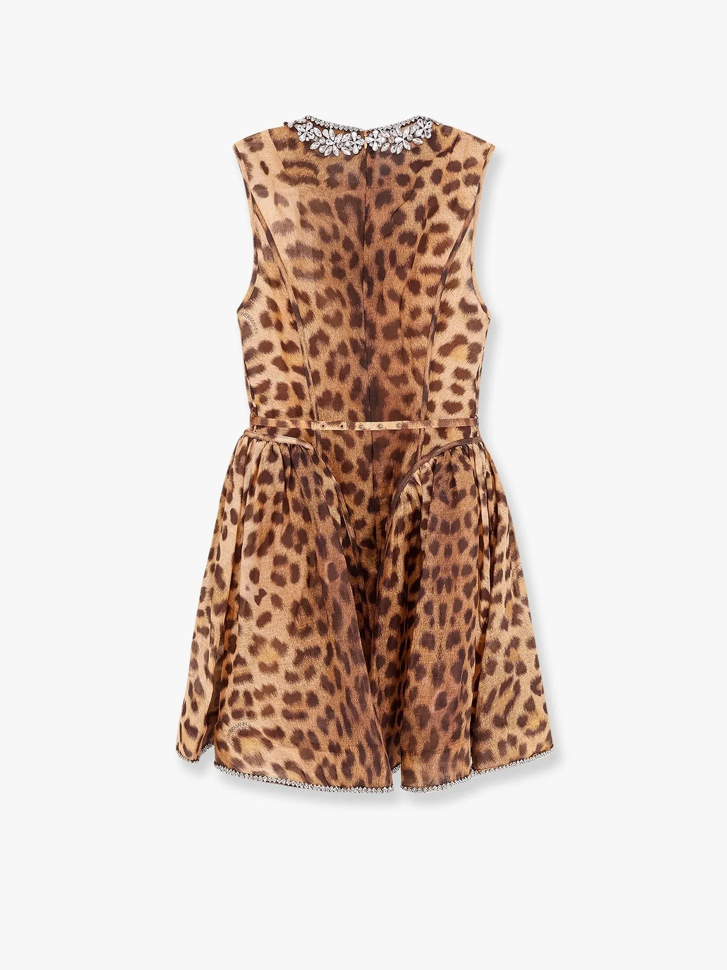 ZIMMERMANN Linen and silk mini dress with animalier print sold by Siebentaschen product image thumbnail 5