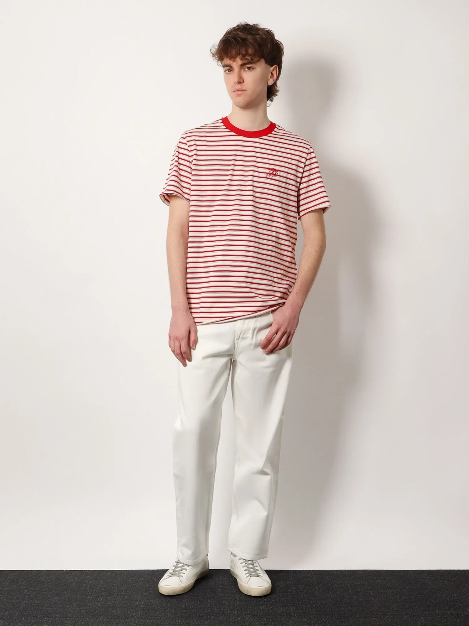 Golden Goose Deluxe Brand Striped cotton t-shirt with logo sold by Siebentaschen product image thumbnail 2