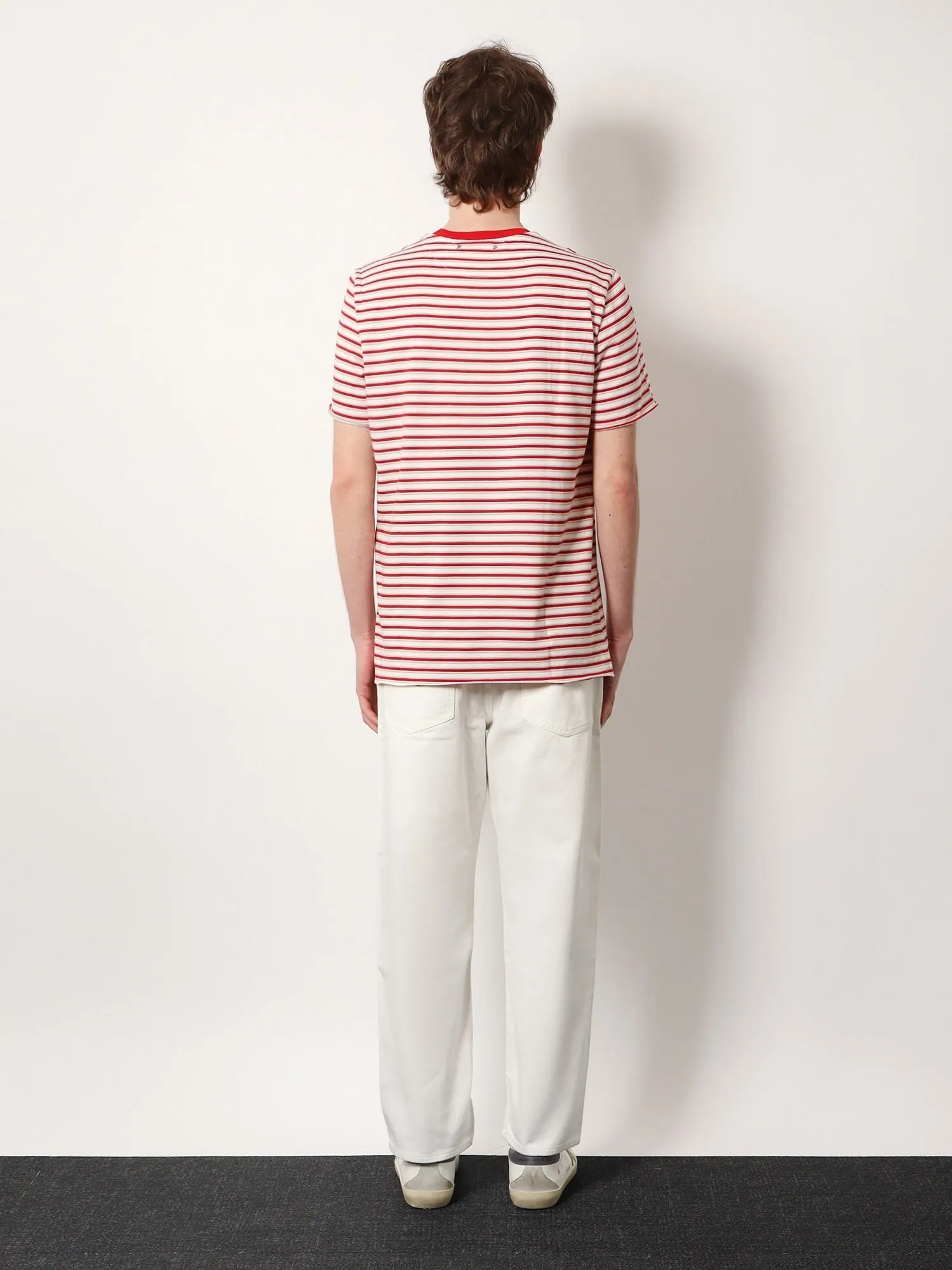 Golden Goose Deluxe Brand Striped cotton t-shirt with logo sold by Siebentaschen product image thumbnail 3