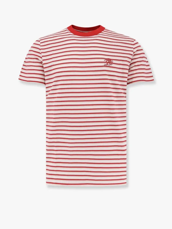 Golden Goose Deluxe Brand Striped cotton t-shirt with logo sold by Siebentaschen