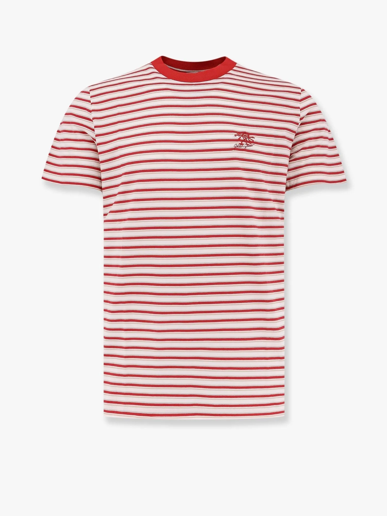 Golden Goose Deluxe Brand Striped cotton t-shirt with logo sold by Siebentaschen