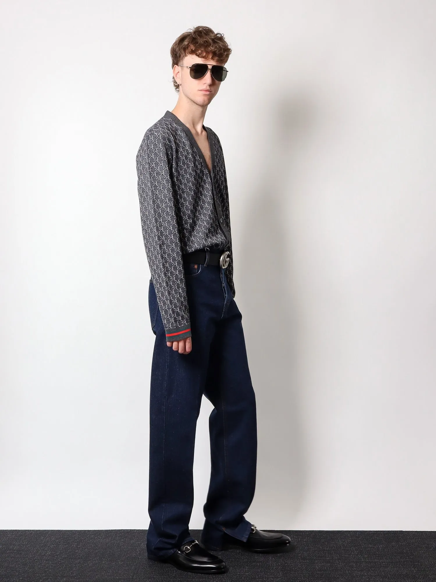 Gucci Wool and silk cardigan with gg motif sold by Siebentaschen product image thumbnail 2