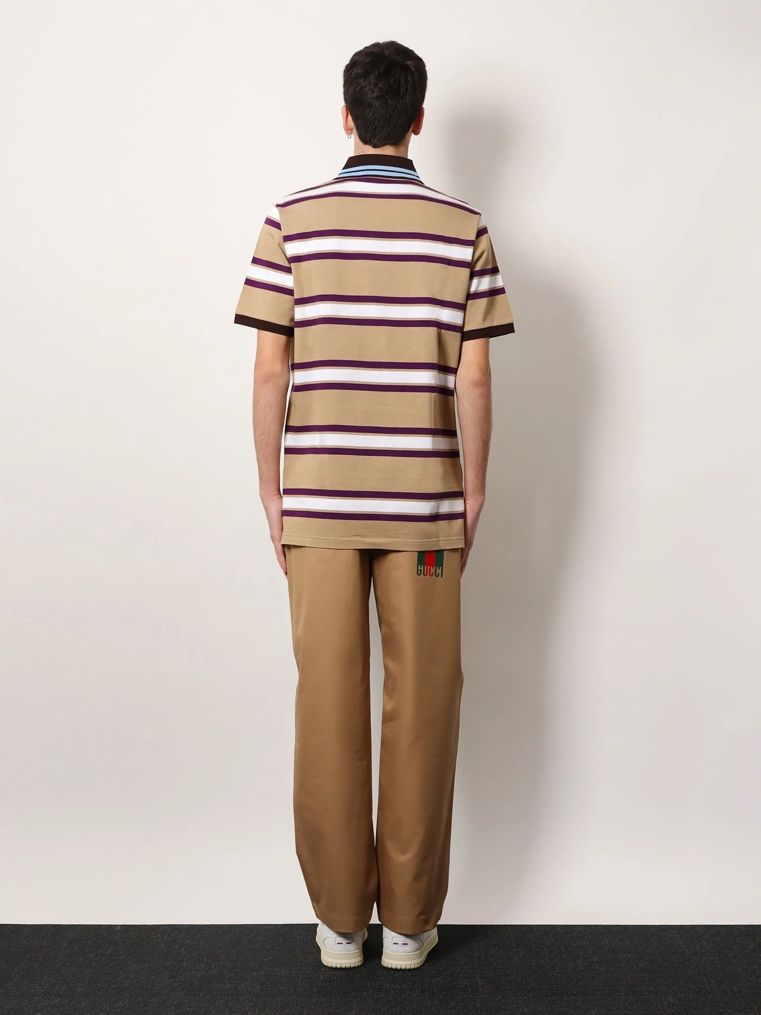 Gucci Striped cotton polo shirt sold by Siebentaschen product image thumbnail 3