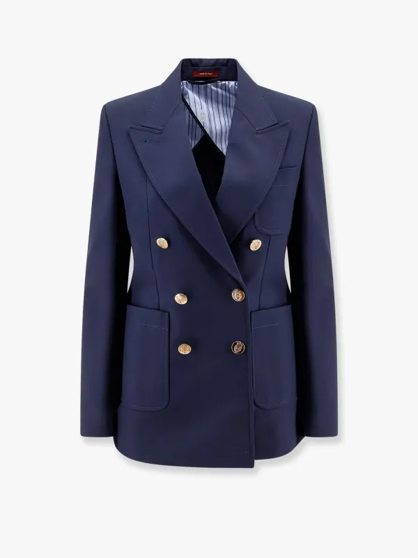 Gucci Cotton blazer with iconic gucci crest buttons sold by Siebentaschen