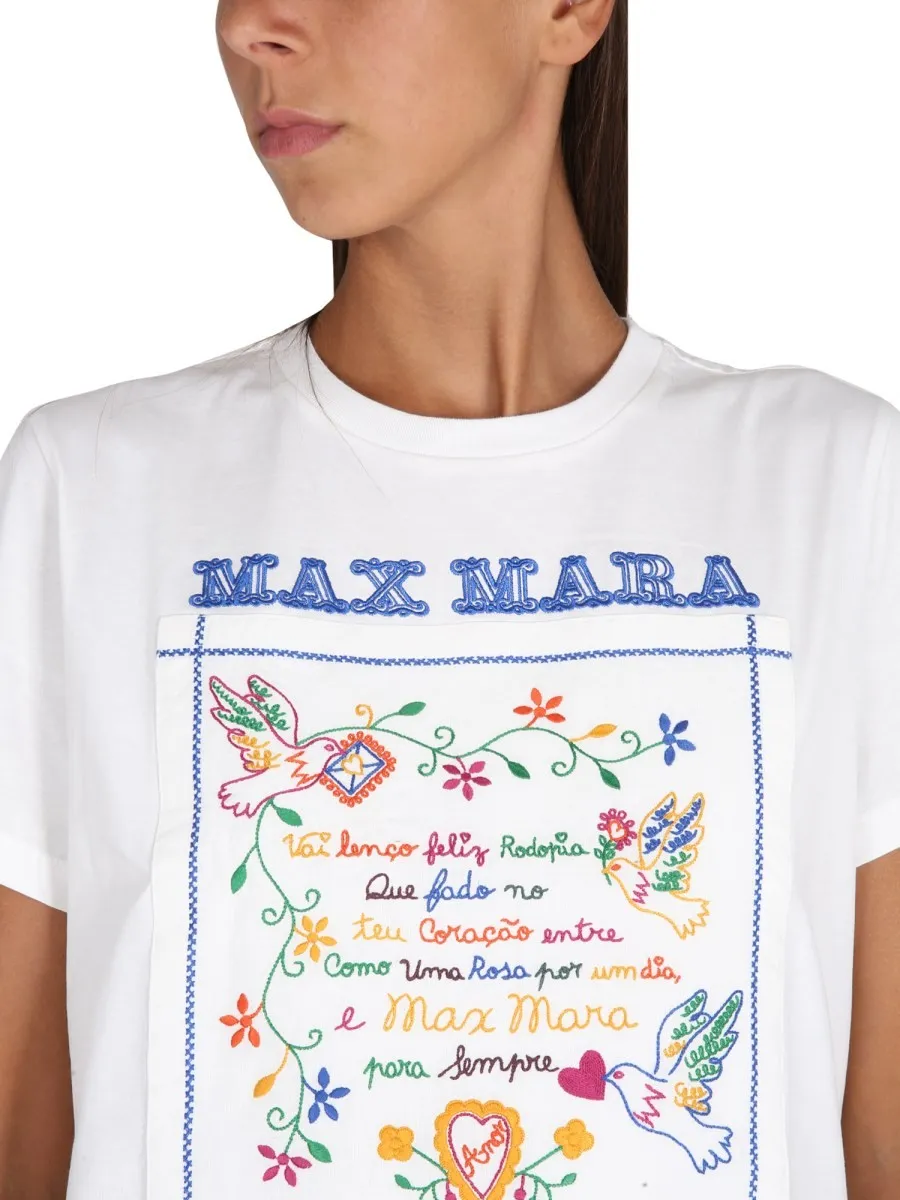 Max Mara T-SHIRT WITH EMBROIDERY sold by Siebentaschen product image thumbnail 4