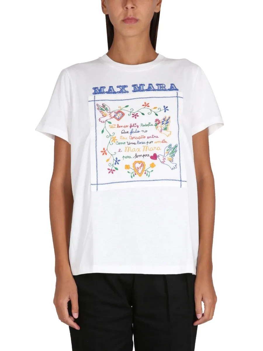 Max Mara T-SHIRT WITH EMBROIDERY sold by Siebentaschen