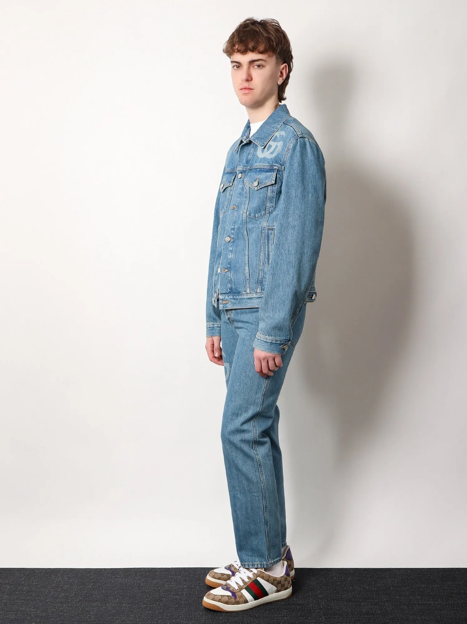 Gucci Denim jacket with lasered double g sold by Siebentaschen product image thumbnail 2