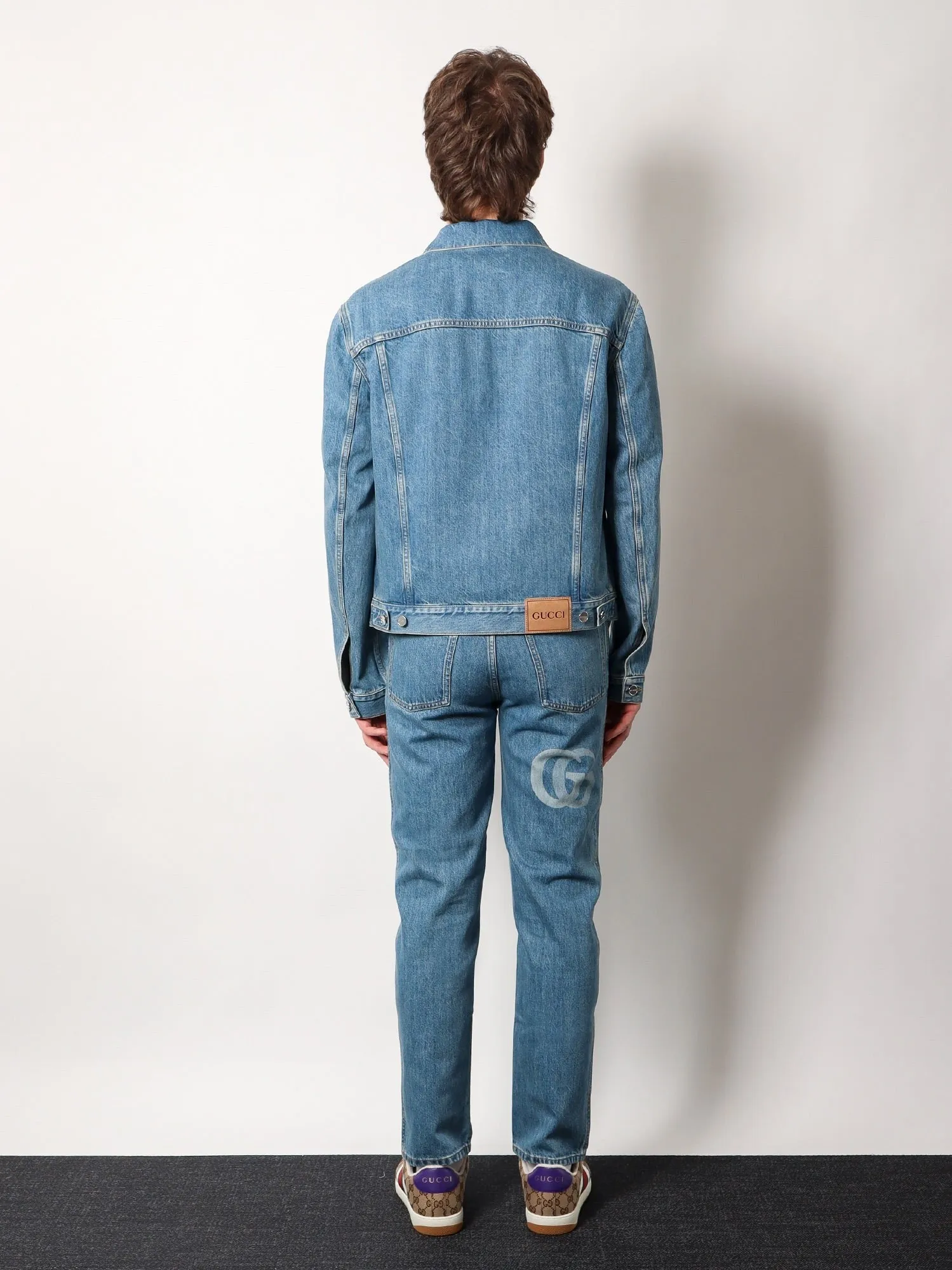 Gucci Denim jacket with lasered double g sold by Siebentaschen product image thumbnail 3