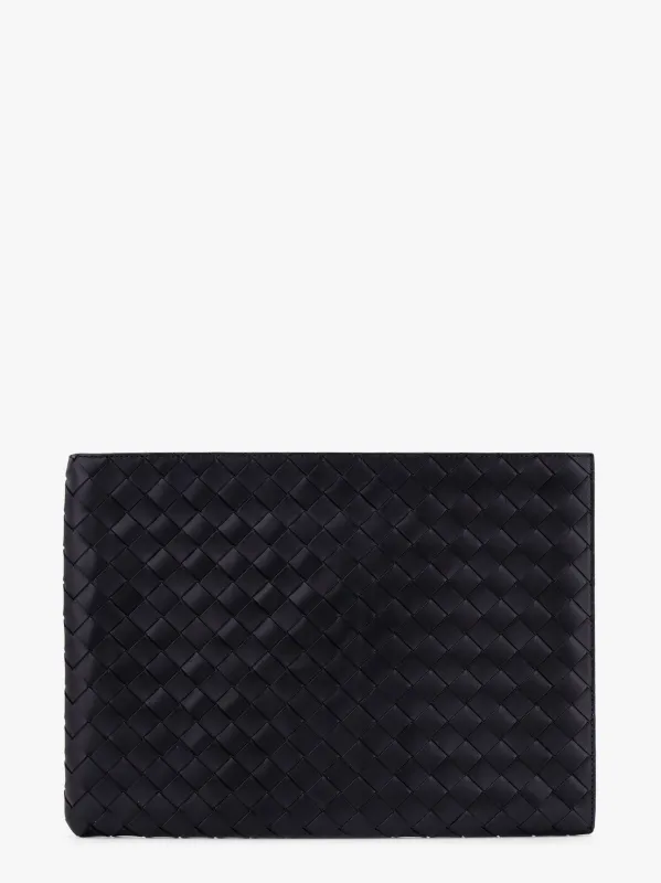 Bottega Veneta Woven leather pochette sold by Siebentaschen
