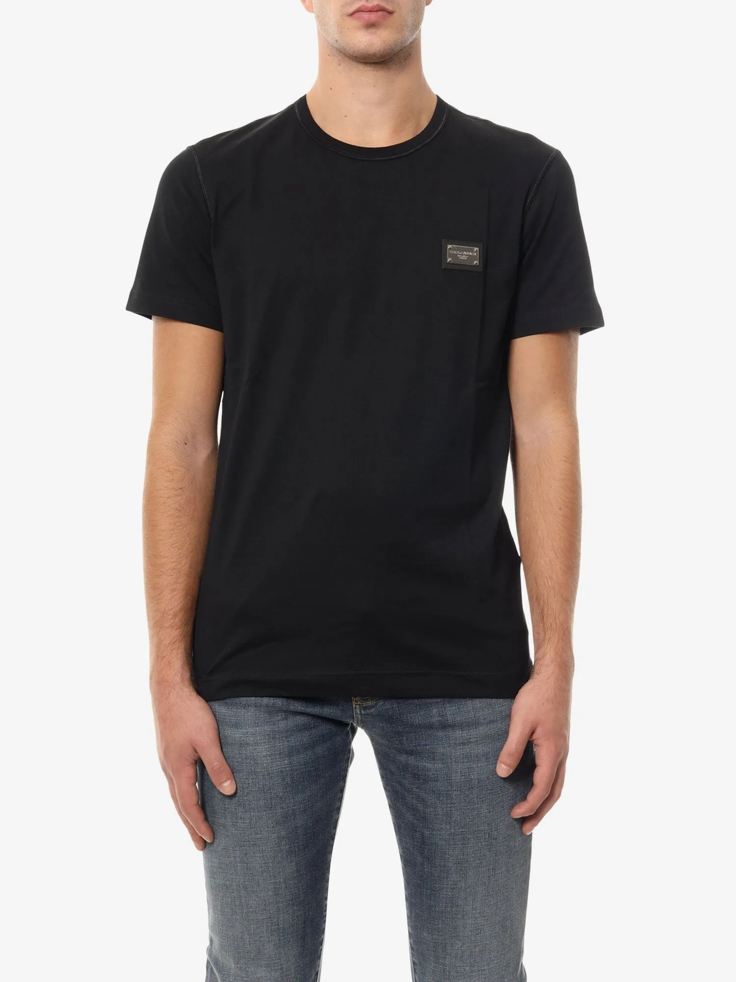 Dolce & Gabbana Cotton T-shirt with logo patch sold by Siebentaschen product image thumbnail 3