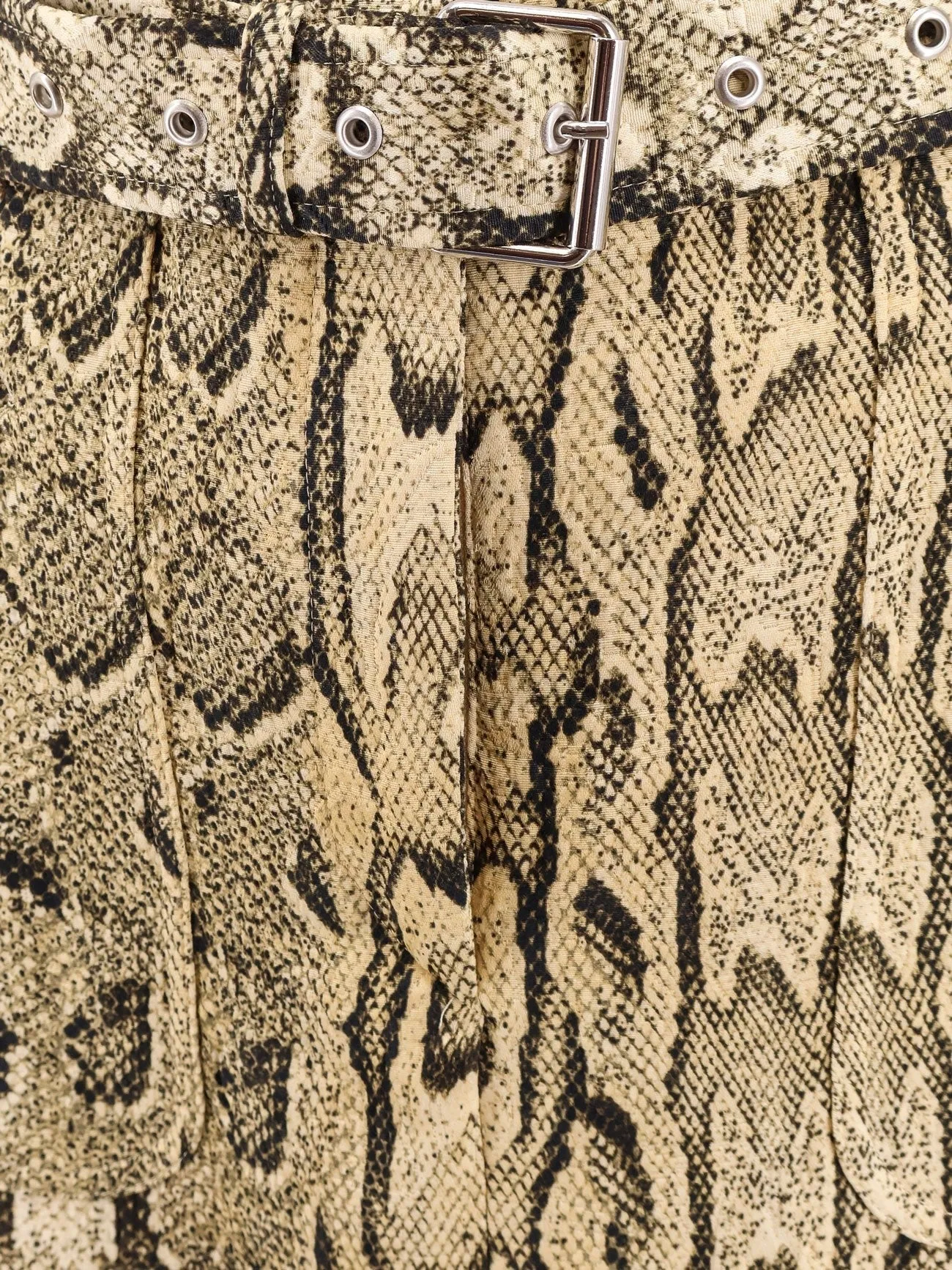 Dries Van Noten Sheraz viscose and cotton skirt with reptile print sold by Siebentaschen product image thumbnail 5
