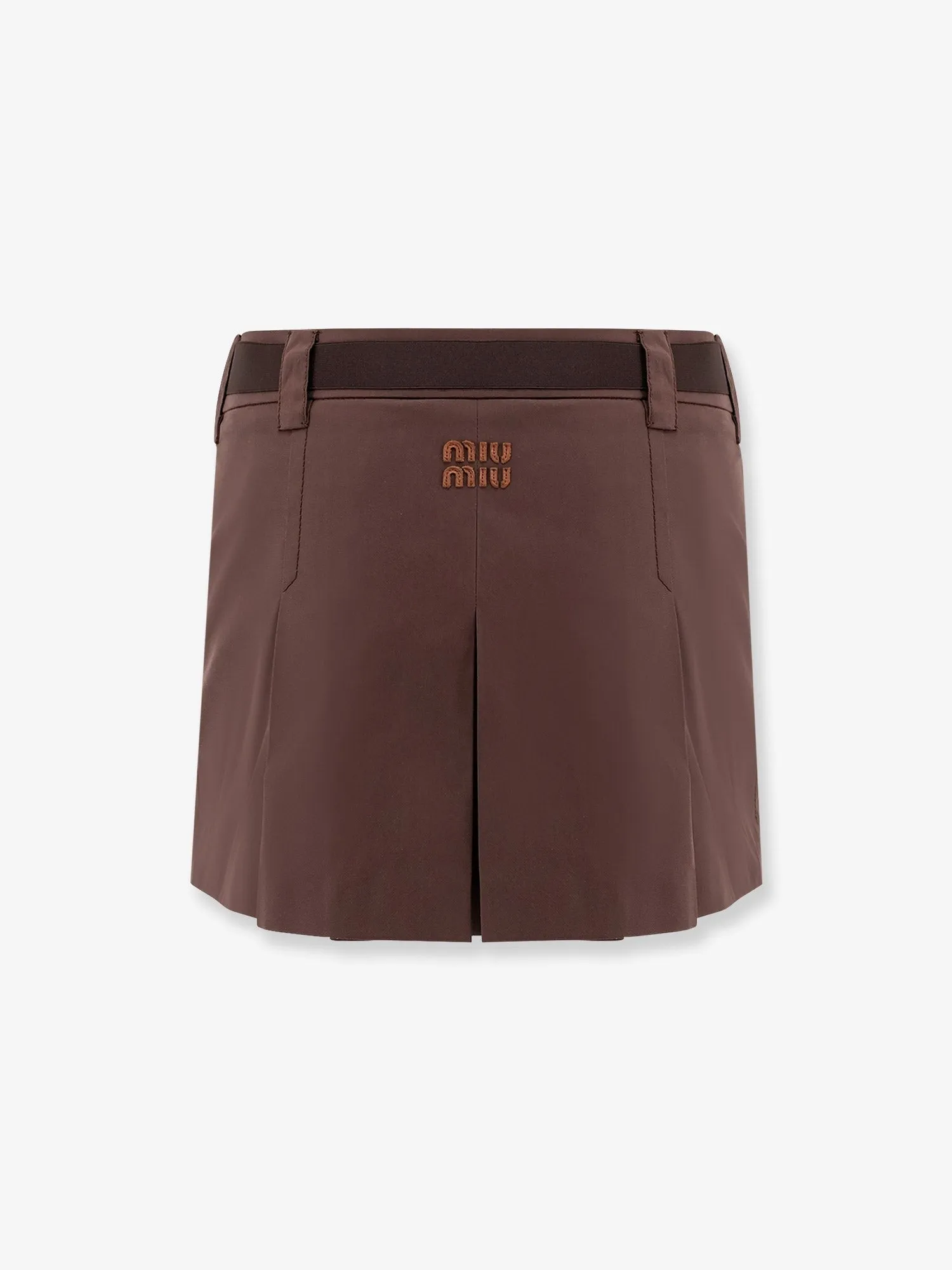 Miu Miu Panama pleated mini skirt with belt sold by Siebentaschen product image thumbnail 5