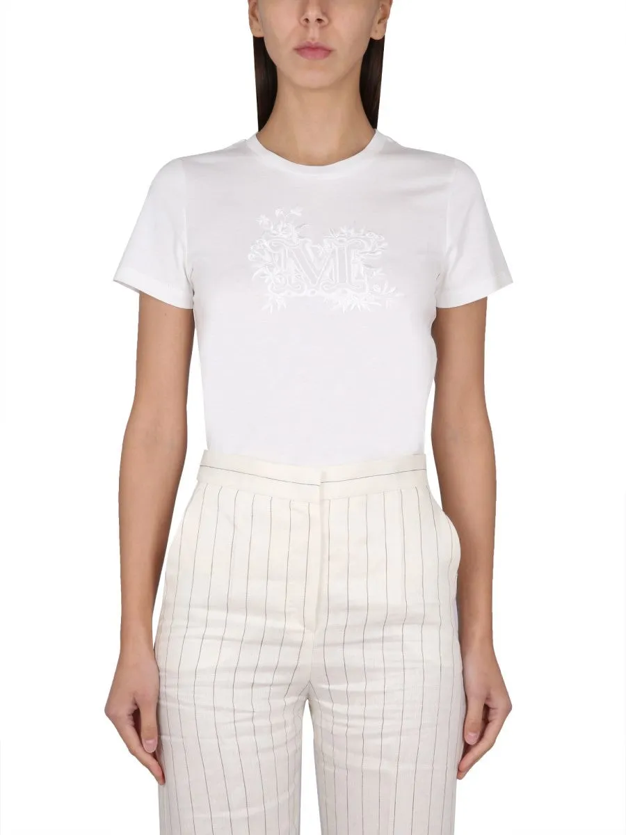 Max Mara T-SHIRT WITH LOGO EMBROIDERY sold by Siebentaschen