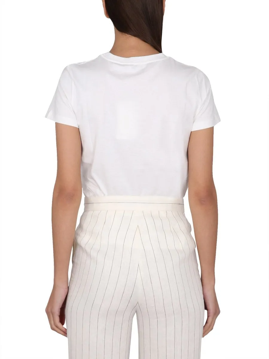 Max Mara T-SHIRT WITH LOGO EMBROIDERY sold by Siebentaschen product image thumbnail 3