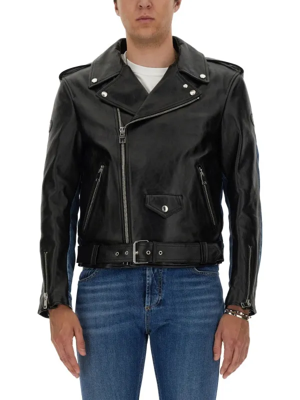 Alexander Mcqueen COMBO BIKER JACKET sold by Siebentaschen