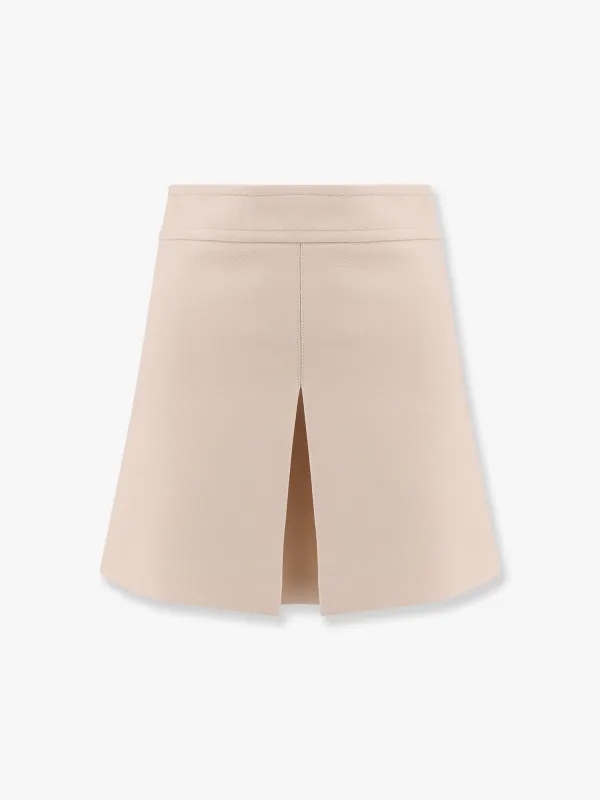 Celine Trapeze mini wool and silk skirt sold by Siebentaschen