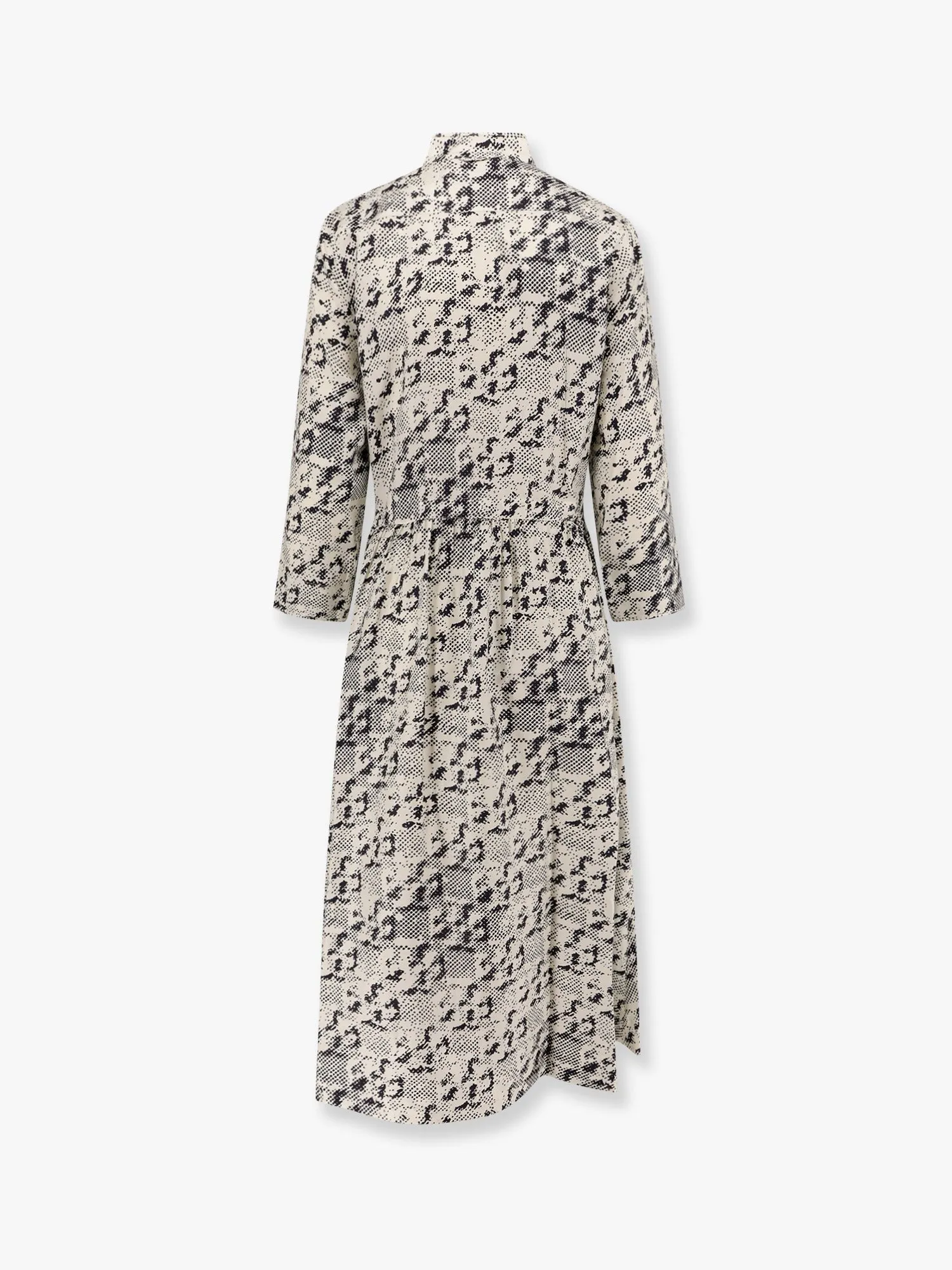 Tory Burch Silk dress with pixelated logo print sold by Siebentaschen product image thumbnail 2