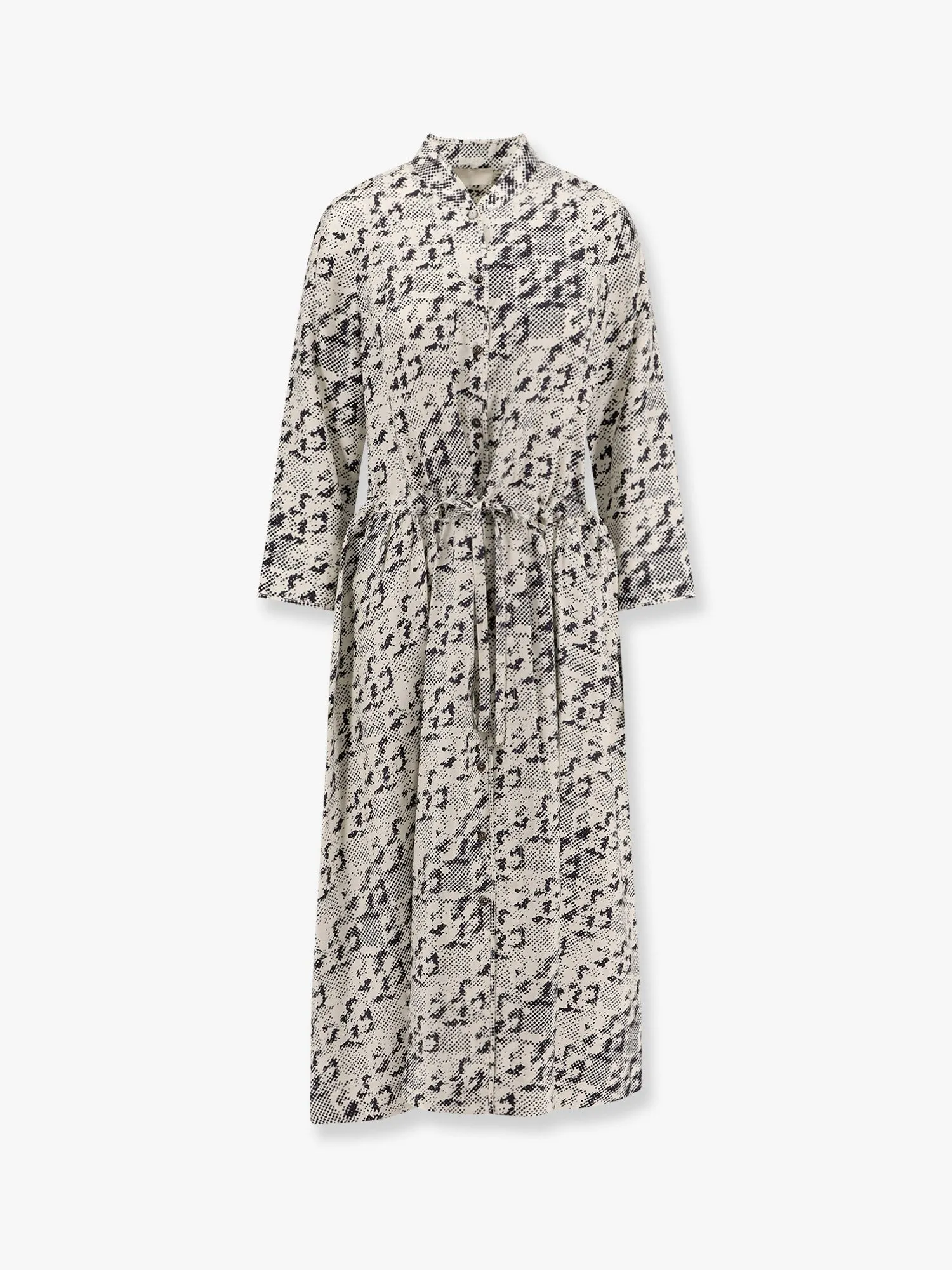Tory Burch Silk dress with pixelated logo print sold by Siebentaschen product image thumbnail 4