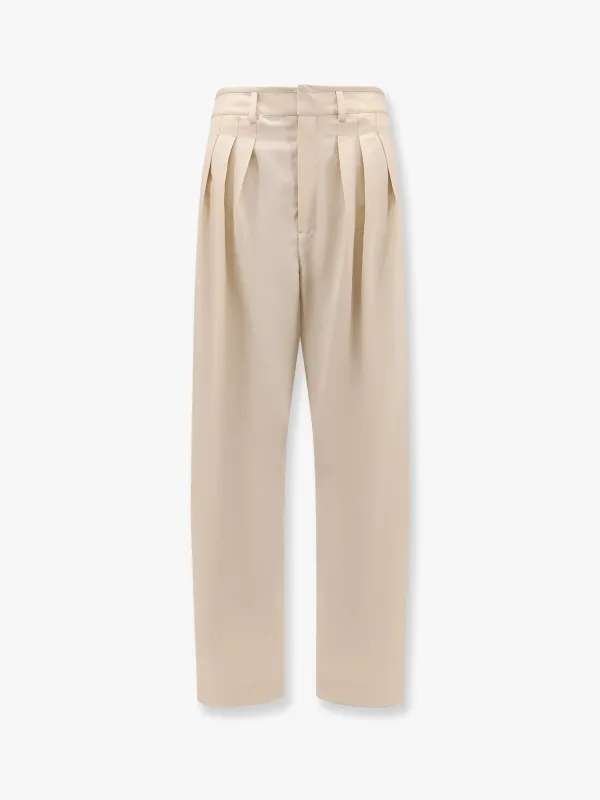 LEMAIRE Pleated tailored wool blend trouser made by Lemaire