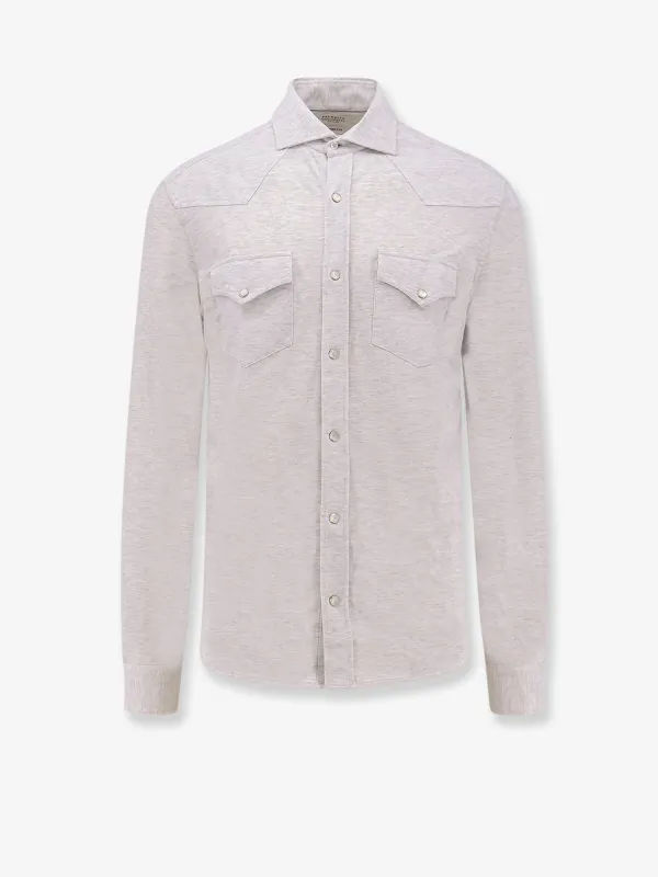Brunello Cucinelli Cotton leisure fit shirt made by Brunello Cucinelli
