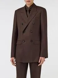 LORO PIANA Tasmanian virgin wool double-breasted blazer sold by Siebentaschen