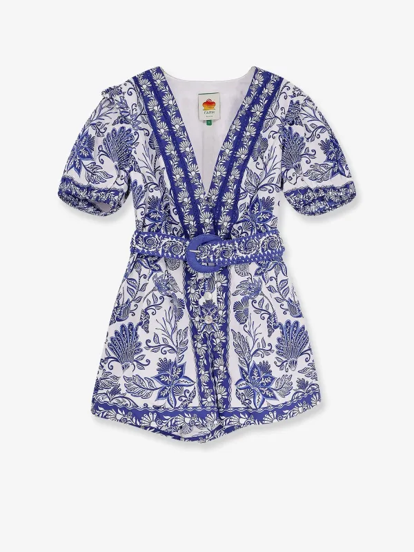 FARM RIO Shell Garden cotton jumpsuit sold by Siebentaschen