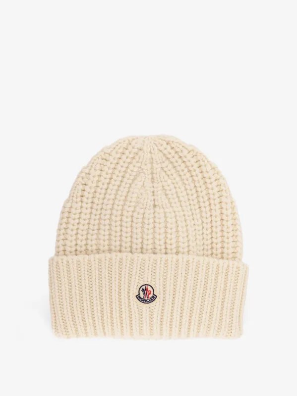 Moncler Wool and cashmere beanie hat sold by Siebentaschen