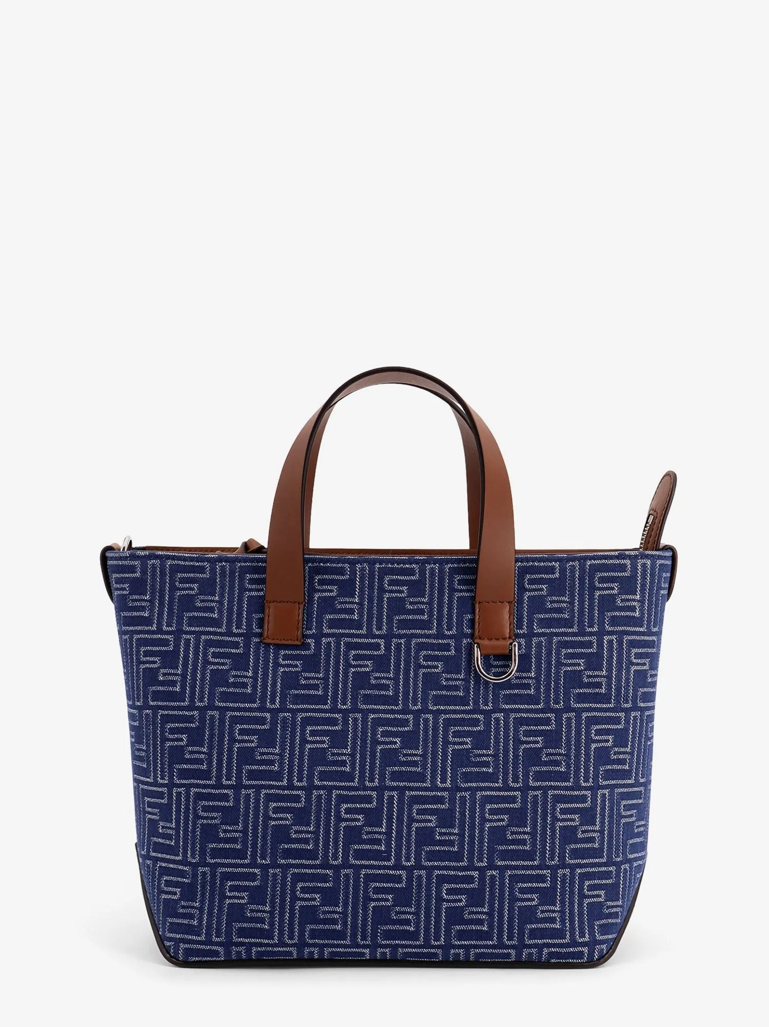 Fendi FF jacquard fabric and leather shopping bag sold by Siebentaschen
