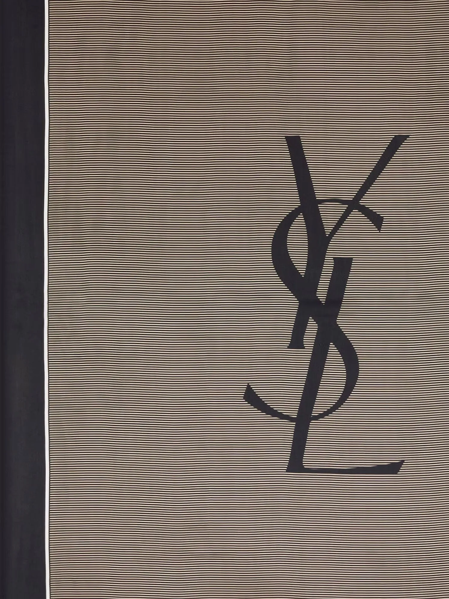 Saint Laurent Cassandre striped silk charmeuse stole sold by Siebentaschen product image thumbnail 2