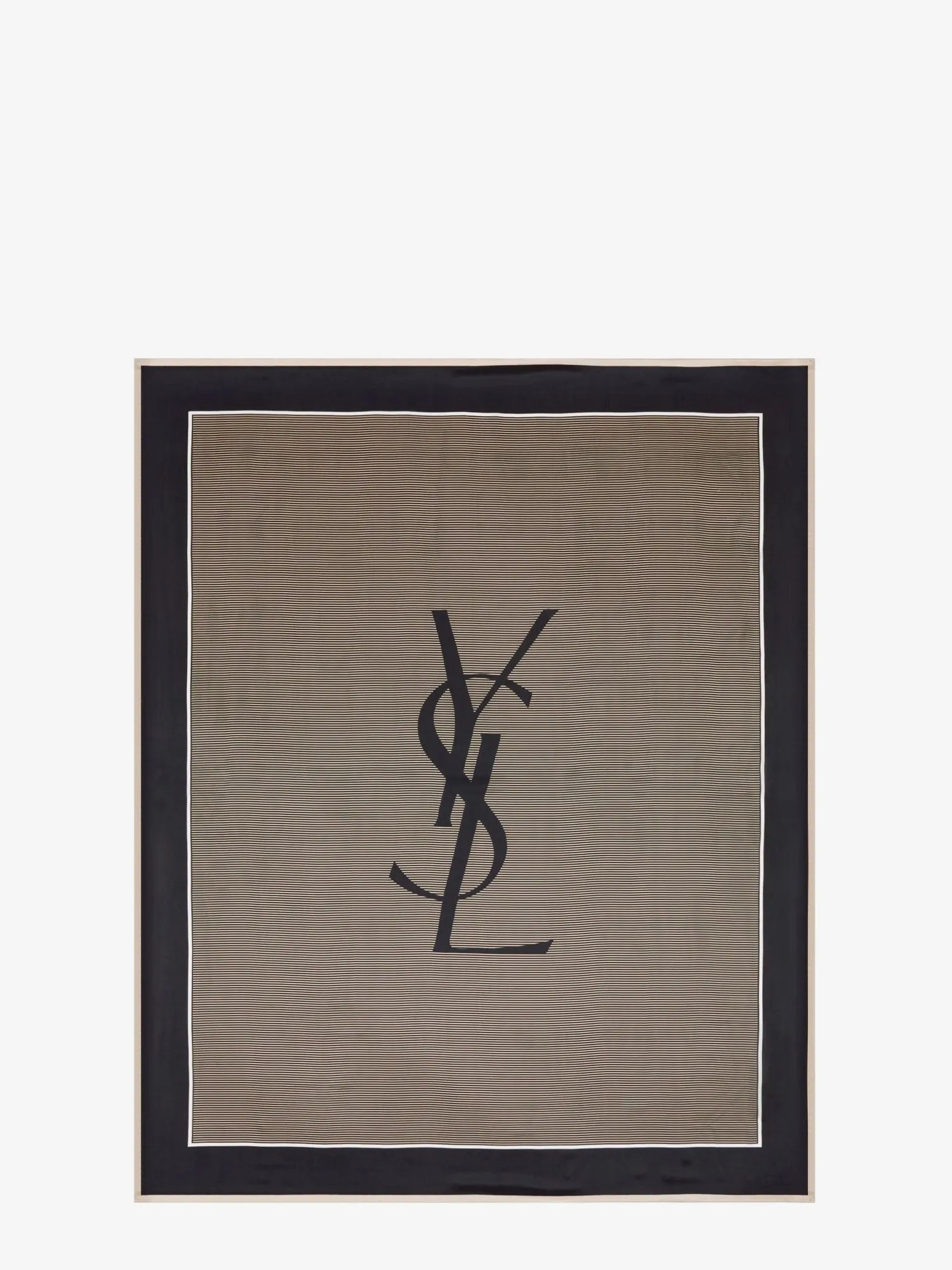 Saint Laurent Cassandre striped silk charmeuse stole sold by Siebentaschen