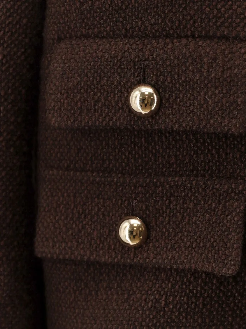Semicouture Wool blend blazer with metal buttons sold by Siebentaschen product image thumbnail 3
