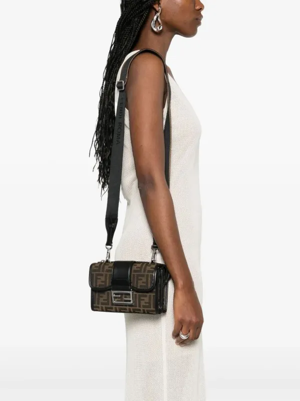 Fendi Baguette double jacquard shoulder bag sold by Siebentaschen