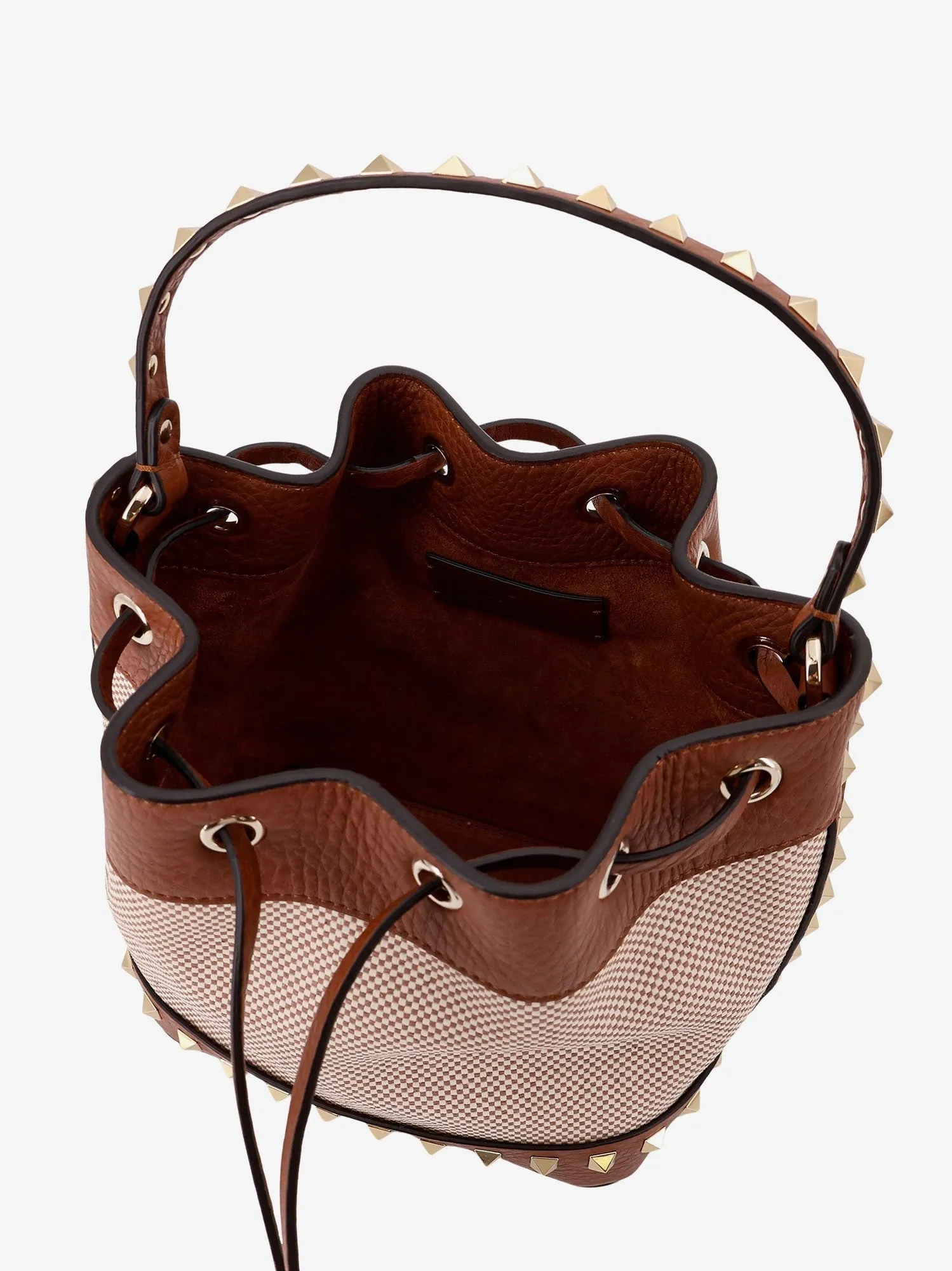 Valentino Garavani Rockstud Spike canvas and leather shoulder bag sold by Siebentaschen product image thumbnail 4