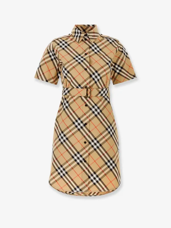 Burberry Chemisier cotton dress with Check print sold by Siebentaschen