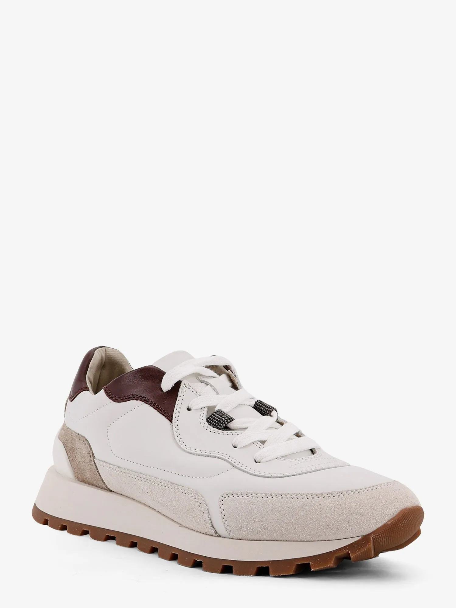 Brunello Cucinelli Low-top leather sneakers with Monili detail sold by Siebentaschen product image thumbnail 2