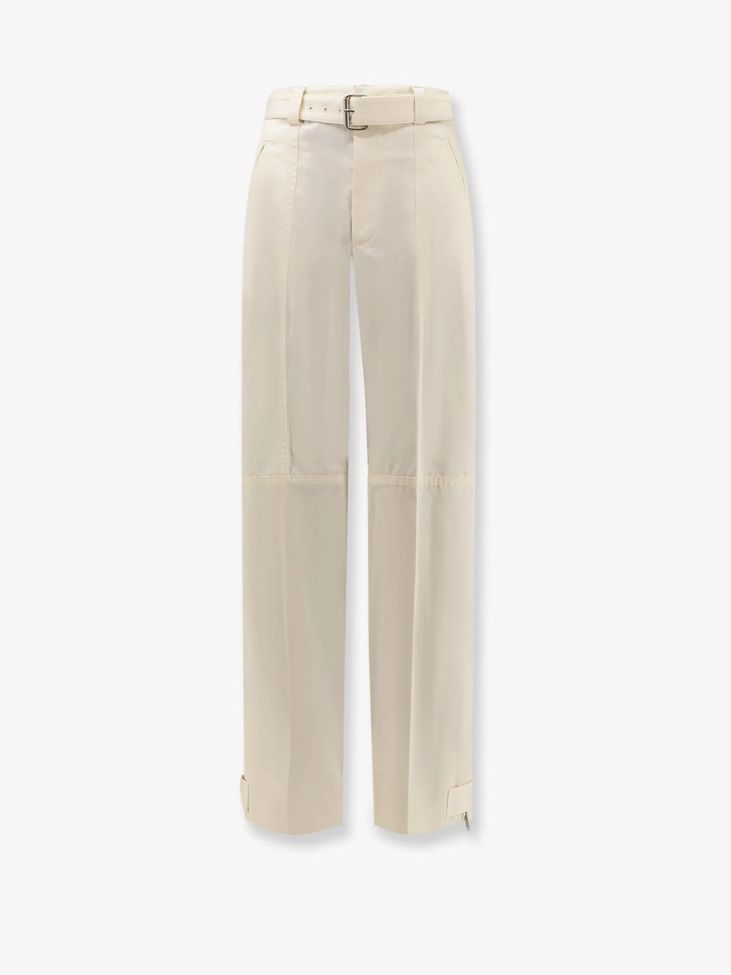 Bottega Veneta Light Cotton trousers with belt sold by Siebentaschen