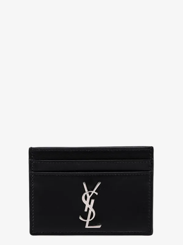 Saint Laurent Cassandre leather card holder sold by Siebentaschen