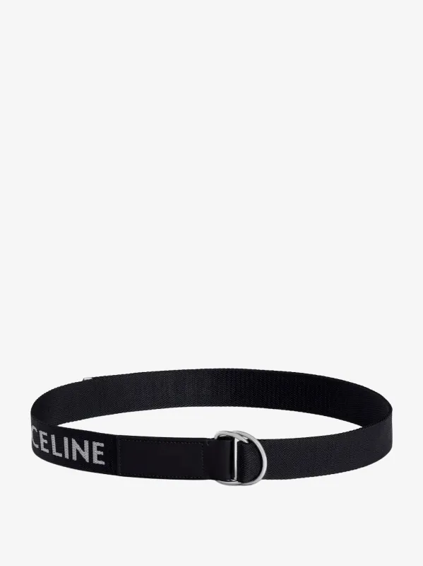 Celine Jacquard fabric and leather belt sold by Siebentaschen