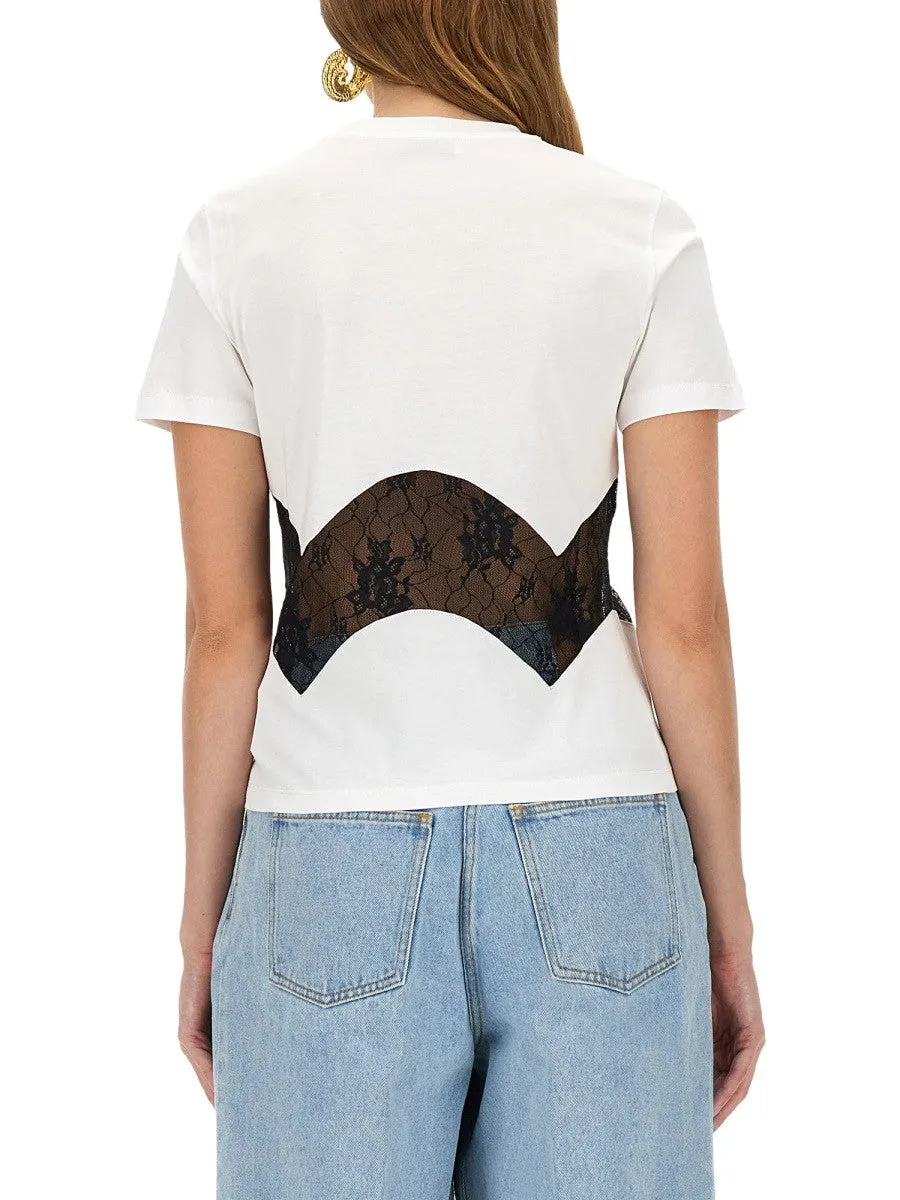 NINA RICCI JERSEY T-SHIRT WITH LACE INSERT sold by Siebentaschen product image thumbnail 3