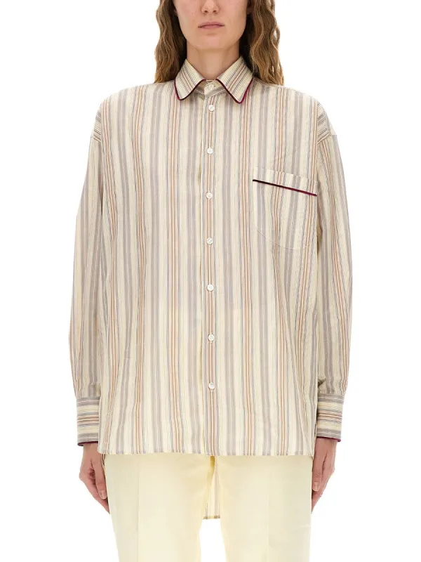 Etro STRIPED COTTON SHIRT sold by Siebentaschen