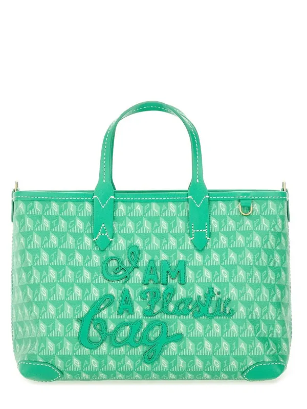 ANYA HINDMARCH XS TOTE BAG WITH "I AM A PLASTIC BAG" PATTERN sold by Siebentaschen