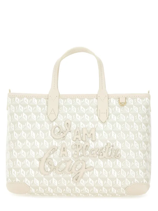 ANYA HINDMARCH XS TOTE BAG WITH "I AM A PLASTIC BAG" PATTERN sold by Siebentaschen