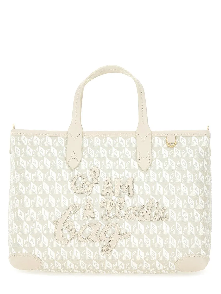 ANYA HINDMARCH XS TOTE BAG WITH "I AM A PLASTIC BAG" PATTERN sold by Siebentaschen