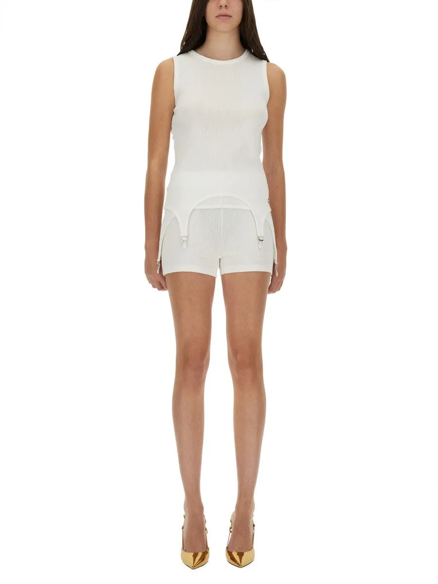 JEAN PAUL GAULTIER TOP WITH GARTER DETAIL sold by Siebentaschen