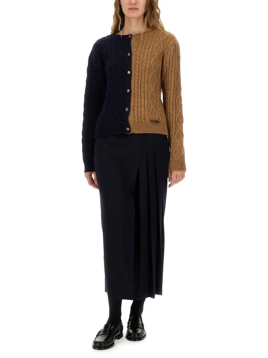 Moschino TWO-TONE ALPACA BLEND CARDIGAN sold by Siebentaschen product image thumbnail 2