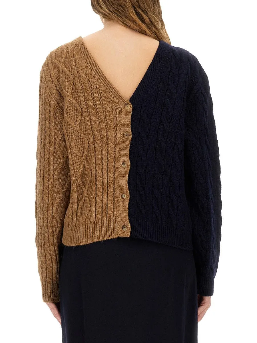 Moschino TWO-TONE ALPACA BLEND CARDIGAN sold by Siebentaschen product image thumbnail 3