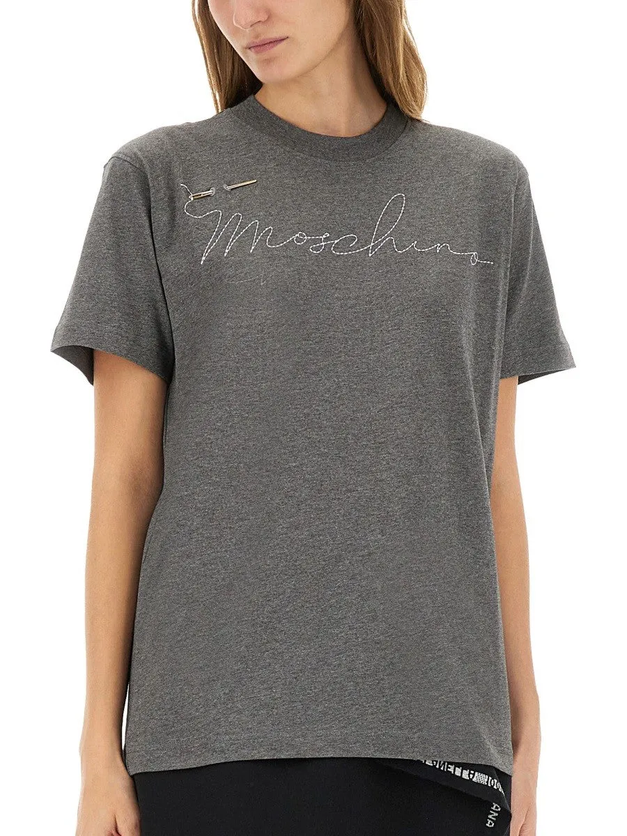 Moschino T-SHIRT WITH EMBROIDERED LOGO sold by Siebentaschen product image thumbnail 4