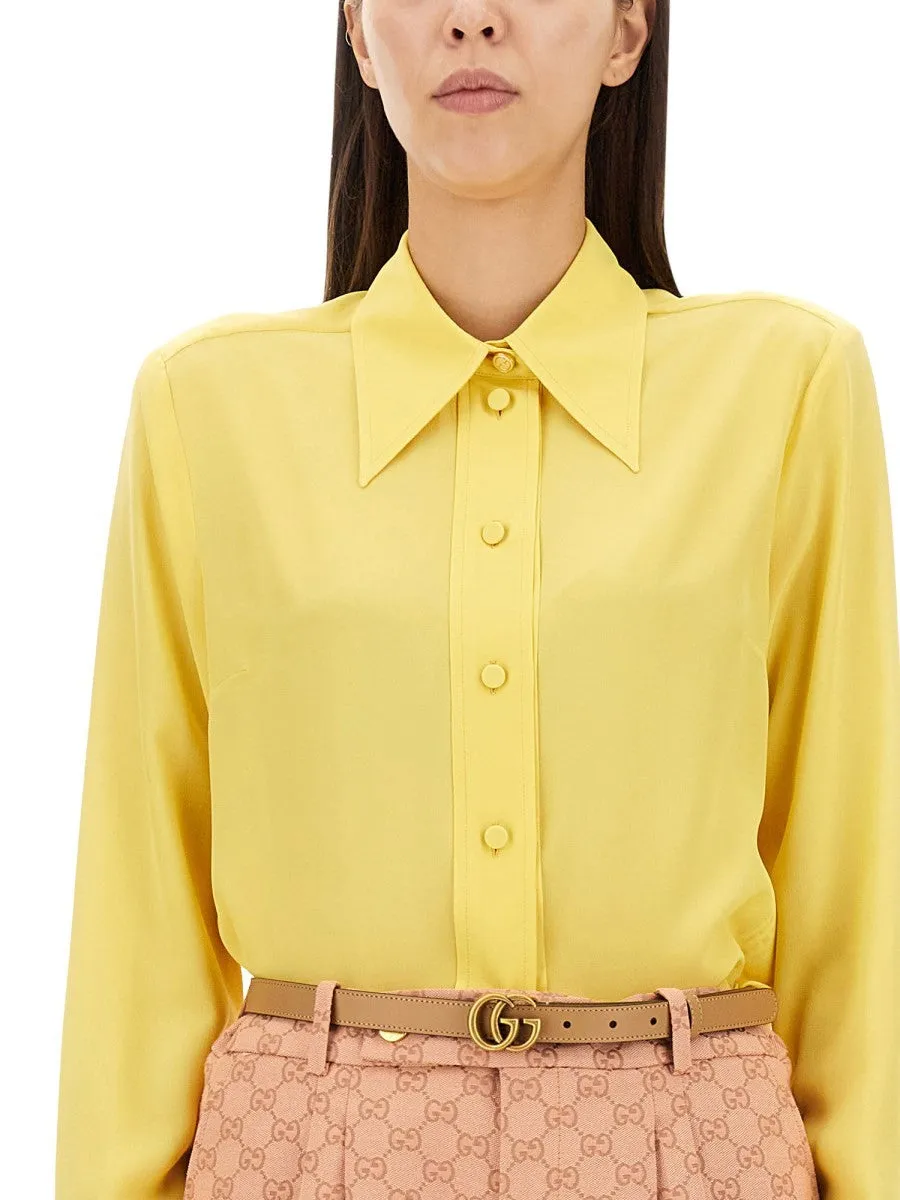 Gucci CREPE DE CHINE AND SILK SHIRT sold by Siebentaschen product image thumbnail 4